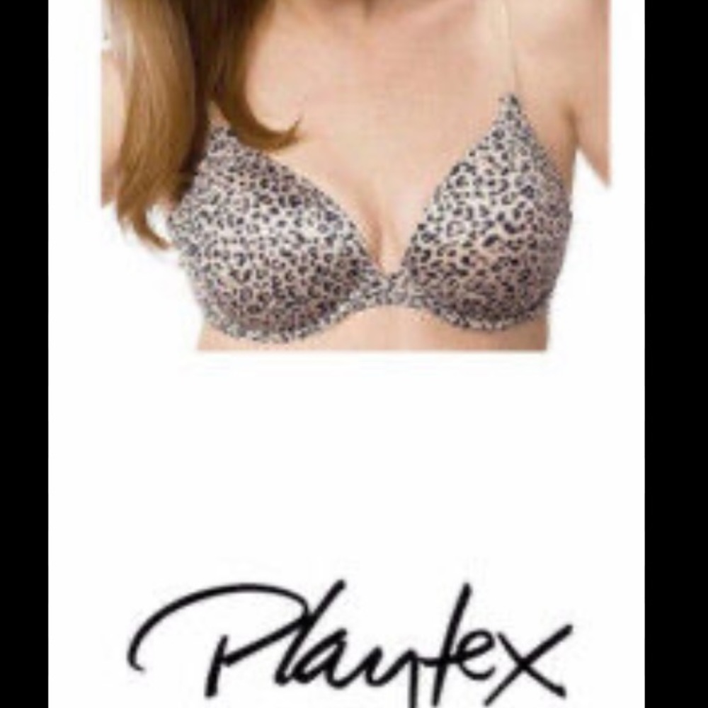 NWOT Playtex Secrets baby leopard print underwire bra